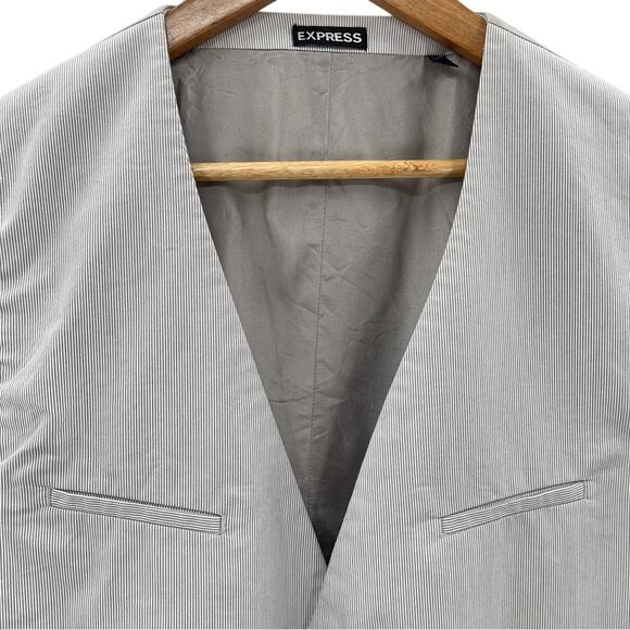 Express Y2K Button Front Cotton Blend Vest Tie Back Size XL - Picture 3 of 10